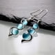 thumbnail image 4 of Sapphire Blue Plastic Drop Earrings - Perfect Anniversary Gift for Her - Silver Hoop Earrings, 4 of 4