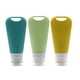 thumbnail image 3 of Juego de botellas de viaje de silicona Tamaño de viaje Tubos de 90 ml Accesorios recargables para jabón líquido, lociones, cremas Envases de líquidos 3 piezas, 3 of 5