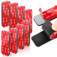 Tiras Adhesivas Con Forma De Gancho Y Lazo Tapsi 3M Vhb, 3,2 X 8 Cm, Negras, 8 Juegos