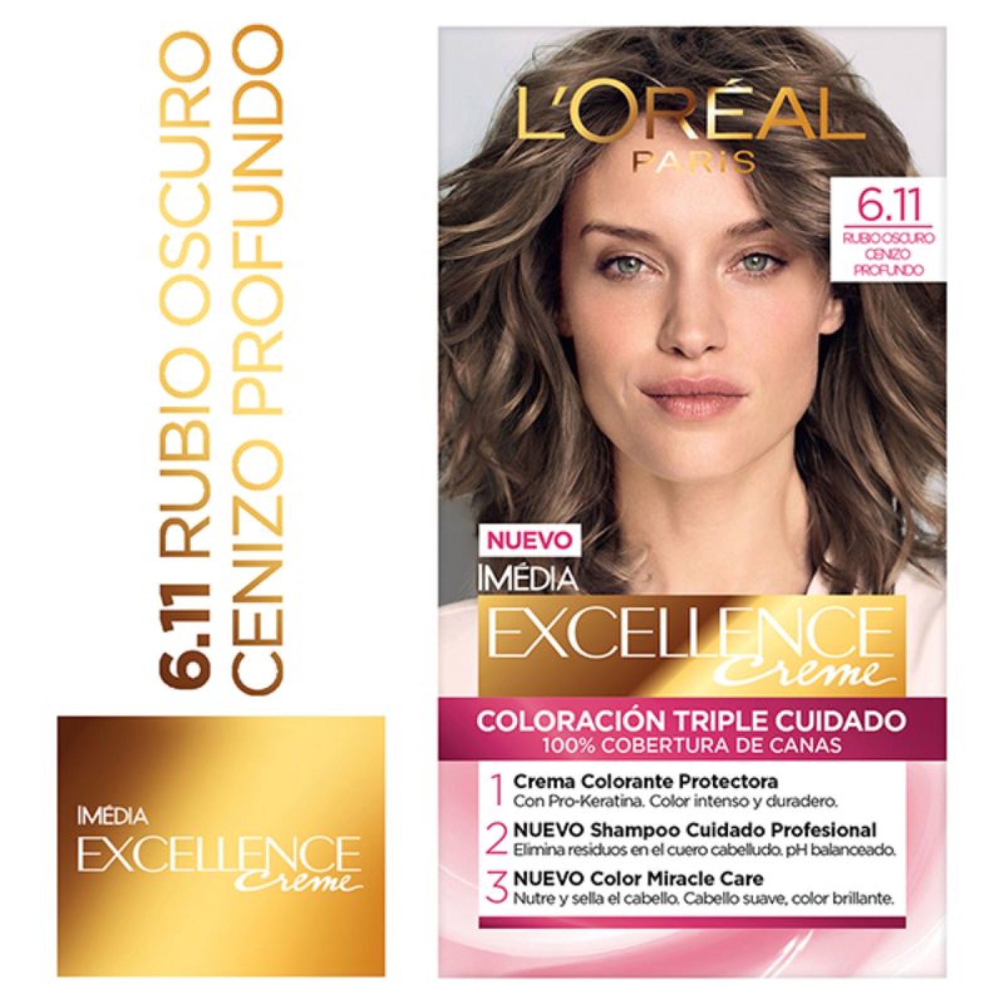 Coloración Excellence Cabello 6.11 / Rubio Oscuro Ceniza