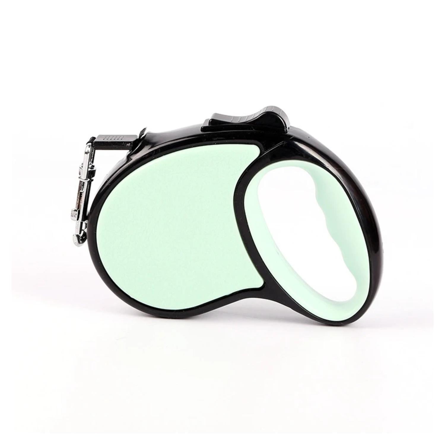Total Click - Cuerda Retractil 5m Flexible Paseo De Perros Mascotas Verde