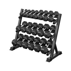 Linea Sport - Rack De 3 Niveles Para Mancuernas Soporte De Fierro