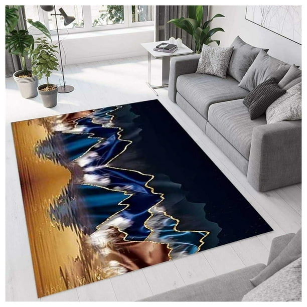 Alfombra Antideslizante Grande 200x300cm Estampada Moderna Para Piso
