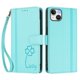 thumbnail image 3 of Funda Cartera Trébol para iPhone 15 Plus con Ranuras Tarjetas y Carga Inalámbrica Verde menta, 3 of 6