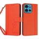 thumbnail image 3 of Funda Cartera Trébol para Motorola Moto G75 5G con Ranuras Tarjetas y Carga Inalámbrica Naranja, 3 of 6