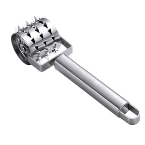 Magideal - Ablandador De Acero Inoxidable, Ablandadores De Rodillos, Ablandador Con Mango Antideslizante Práctico Para Utensilios De Cocina, He