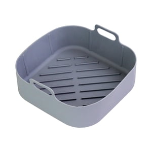 Bothyi - Freidora De Aire Olla De Silicona Bandeja Para Hornear Duradera Revestimiento De Freidora De Aire De Silicona Para Horno Sarga Gris