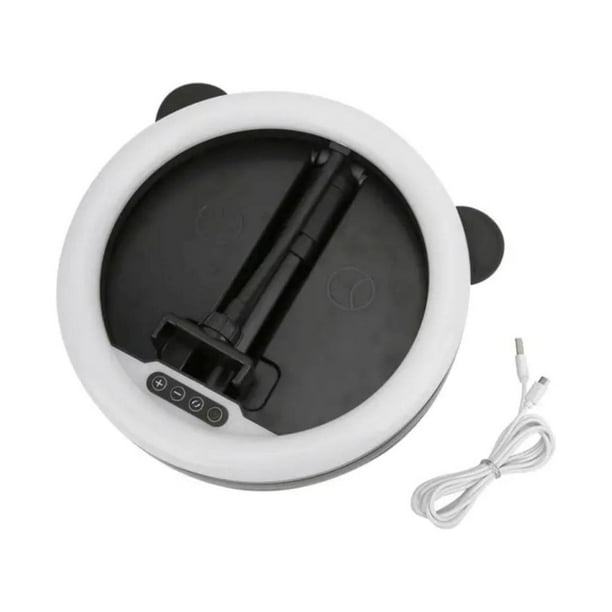 Aro Luz Led Plegable Soporte Celular Mesa Orejas Oso 28cm Lider