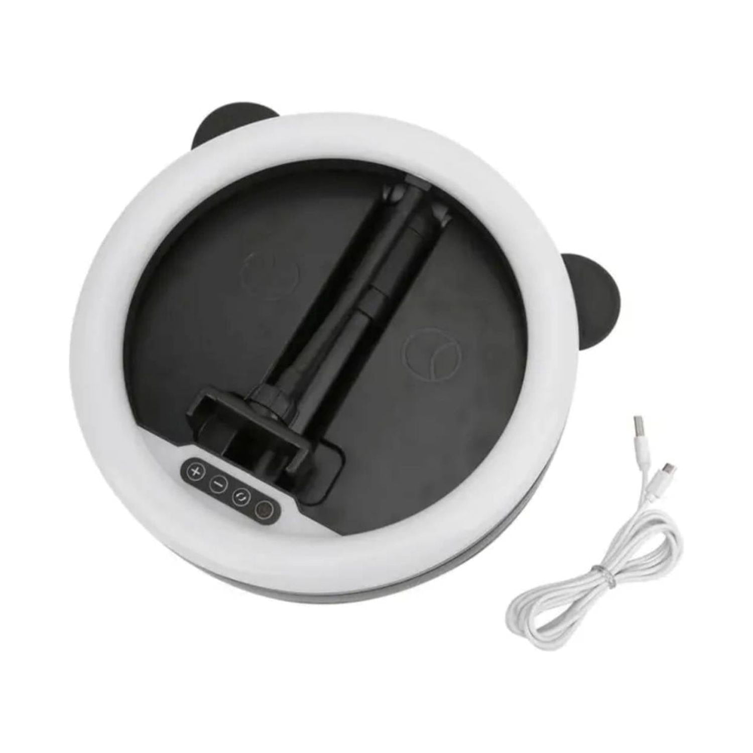 Irm - Aro Luz Led Plegable Soporte Celular Mesa Orejas Oso 28cm