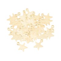 Magideal - 50 Piezas Colgantes De Estrellas, Pendientes Exquisitos, Colgantes De Aleación De Zinc, Accesorios Para Fabricación De Joyas, Accesorios De Decoración Oro