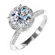 thumbnail image 1 of Anillos de Compromiso de Moissanita de 2 Quilates para Mujer Color D Claridad VVS1 Anillos de Diamante Anillos de Plata Esterlina S925 Regalos Anillos de Boda de Moissanita con Certificado, 1 of 8