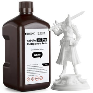 Resina De Impresión 3D Elegoo Resina Tipo Abs 3.0 Pro White 2 Kg