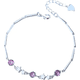thumbnail image 1 of Pulsera plata 925 estrella circon morado ajustable, 1 of 3
