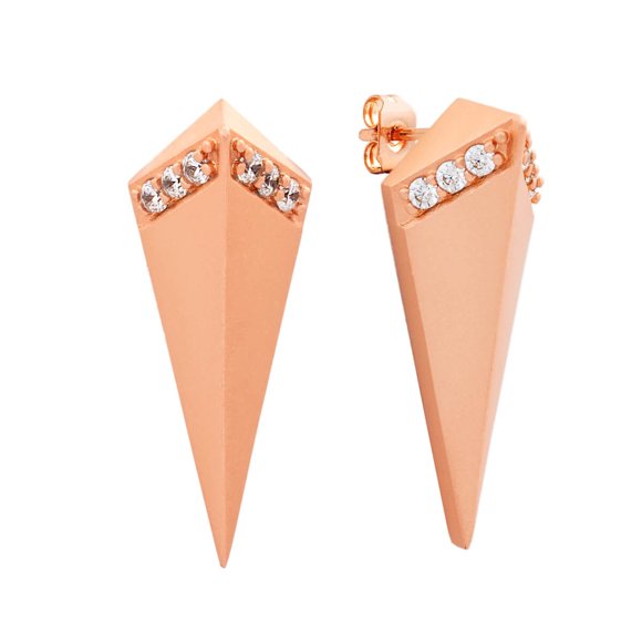 Aretes Lupine para mujer de Sole du Soleil chapados en oro de 18k