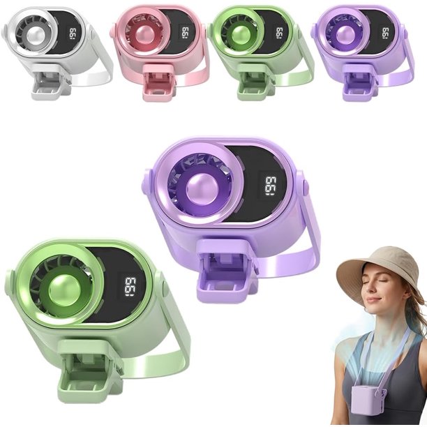 Ventilador clip coche aire acondicionado USB recargable LED 360° rotación coche oficina camping
