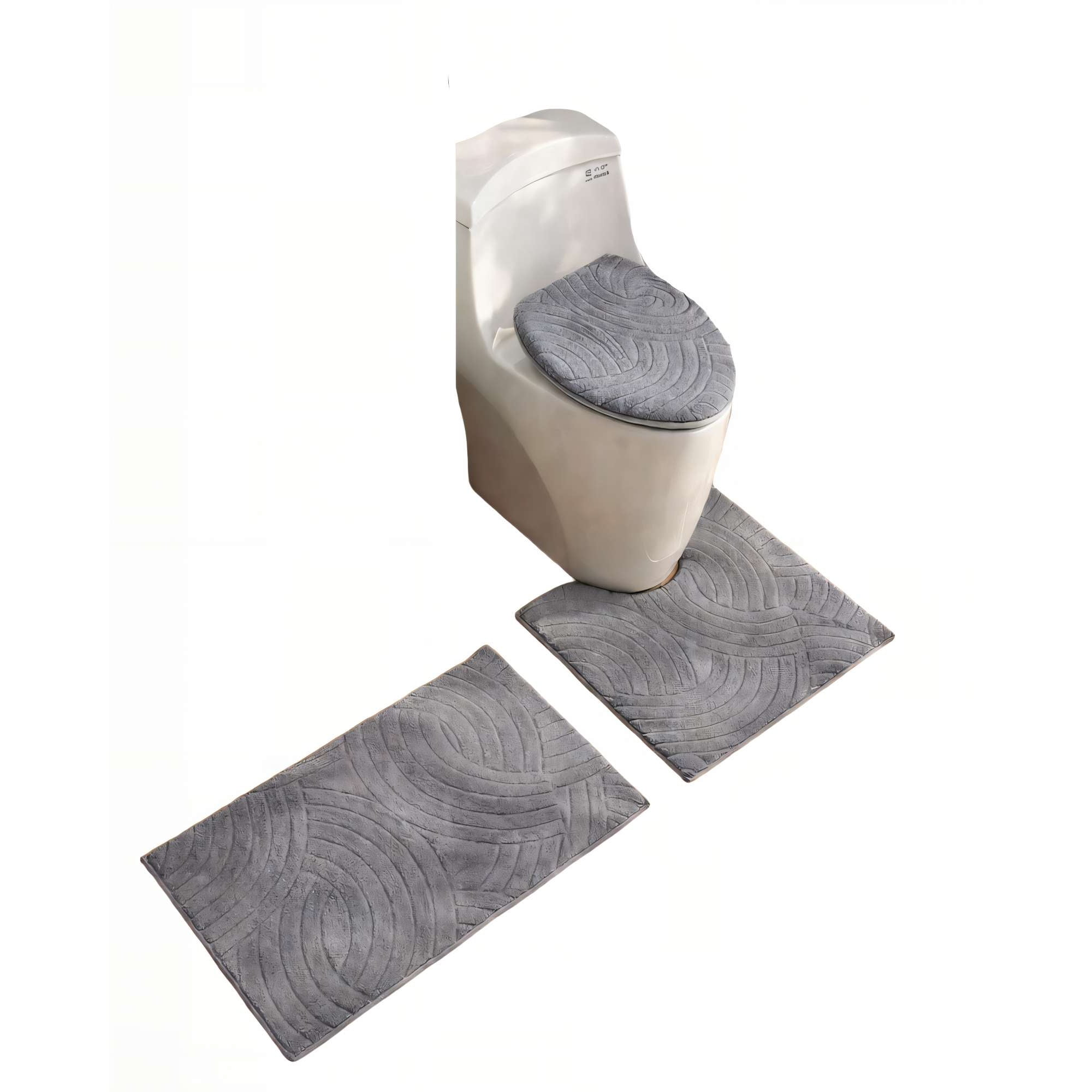 Genérico - Juego Para Baño De 3 Piezas Color Gris