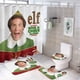 thumbnail image 1 of Elf Buddy canta-theme 4-Piece Shower Curtain Set with Rugs, Waterproof Bathroom Decor Set Includes Bath Mat, U-Shaped Rug, Toilet Lid Cover and Curtain with Hooks, 1 of 6