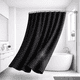 thumbnail image 1 of Cortina De Baño Impermeable Tela Ducha +12 Gancho Premium Aura Zeus negro, 1 of 10