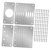 Magideal - Placa De Reparación De Bisagras De 12 Piezas Con Tornillo De Metal, Kit De Reparación De Bisagras Fácil De Instalar, Herrajes Para Reemplazo De Cajón