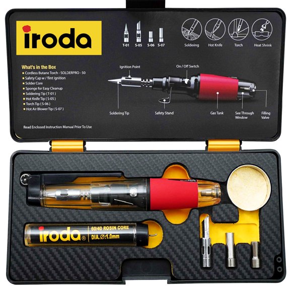 Kit de soldador Iroda SolderPro 50K 30-70W inalámbrico 4 en 1
