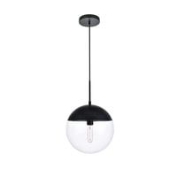 Lámpara Colgante Living District Eclipse Negra Transparente 110V