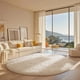 thumbnail image 5 of Area Rug Ophanie Round, círculo marfil de 2,13 m, para decoración de habitaciones, 5 of 6