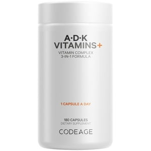 Suplemento Codeage Vitamin Adk, 180 Cápsulas, Suministro Para 6 Meses