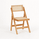 thumbnail image 1 of Silla Mistral Plegable de Madera Rattan Natural, 1 of 7
