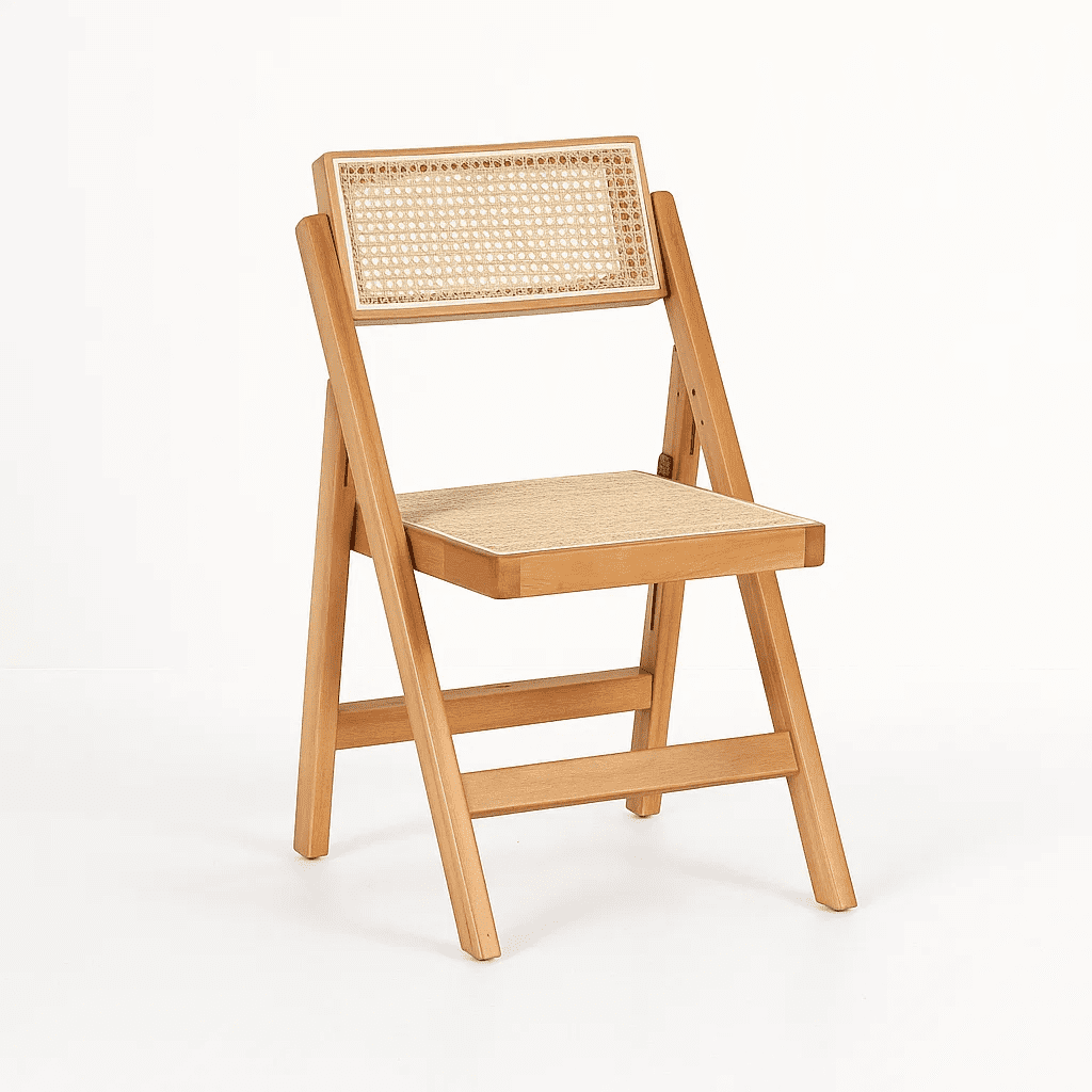 Klik Muebles - Silla Mistral Plegable De Madera Rattan Natural