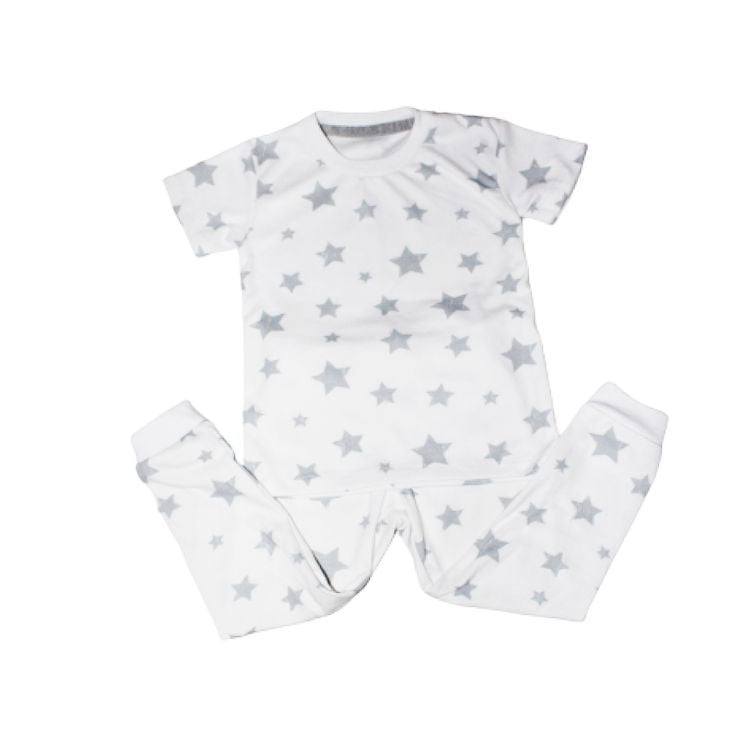 Amamantas - Pijama Estrella Algodón Natural Talla 4 Gris Perla