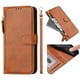 thumbnail image 3 of Funda tipo cartera para Ulefone Note 14 con bolsillo con cremallera, tarjetero, soporte, correa para la muñeca y tapa de cuero marrón, 3 of 5