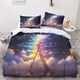 thumbnail image 2 of Juego de funda nórdica Rainbow Stairs, juego de ropa de cama de microfibra 3D de poliéster, funda nórdica colorida con fundas de almohada, juego de 3 piezas, funda nórdica con cremallera., 2 of 3