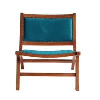 Latam Home - Sitial Hannover Tela Velvet Azul Petroleo