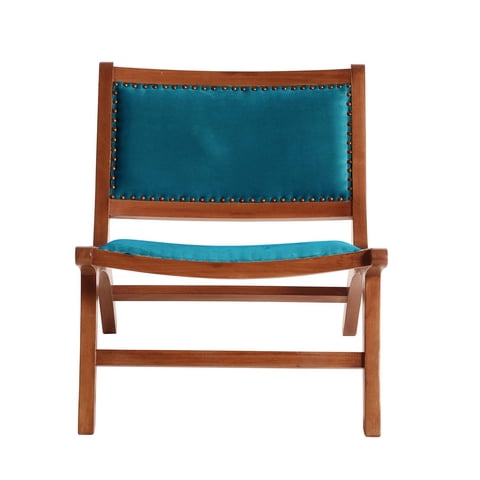 Latam Home - Sitial Hannover Tela Velvet Azul Petroleo