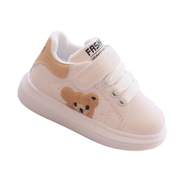 Zapatillas Antideslizantes Para Bebés, Zapatillas Deportivas Para Cuna, Gancho Y Bucle Impermeables Para Niños Pequeños, Color Beige, 16 Cm