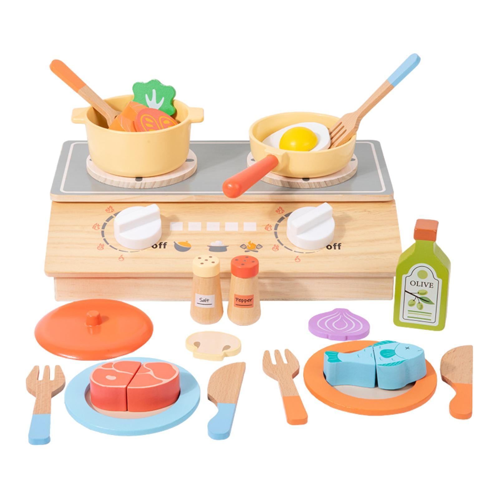 Bothyi - Juego De Cocina De Madera Para Niños, Juego De Cocina De Simulación Navideña