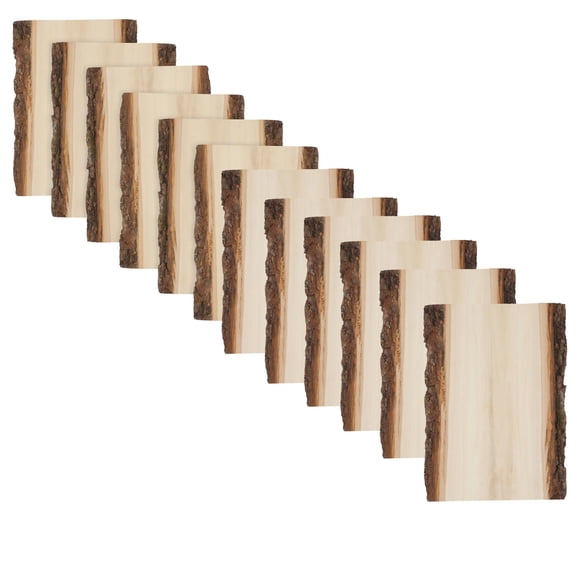 Tablones de tilo con corteza natural 33 x 16,5 x 1,6 cm, 12 piezas