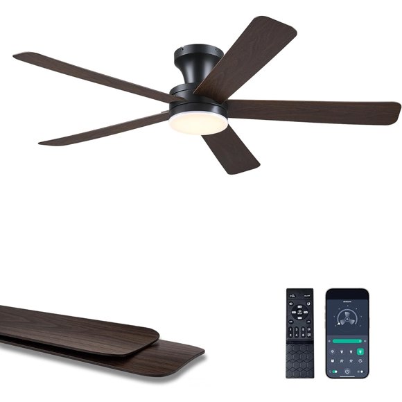Ventilador de Techo Ayaoty 46in con Luz LED y Control Remoto