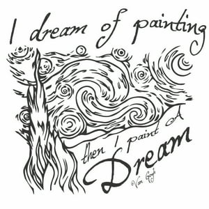 Rienda Libre Graphics - Decomural Dream Of Painting Van Gogh Artist Sticker Ws-44014