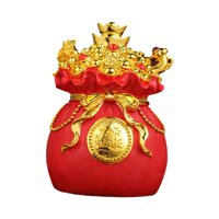 Magideal - Hucha Escultura Hucha Decoración De Año Nuevo Decoración Del Hogar Regalo Tarro Para Ahorro De Dinero, Caja De Dinero Para Festival Cumpleaños Niños Rojo