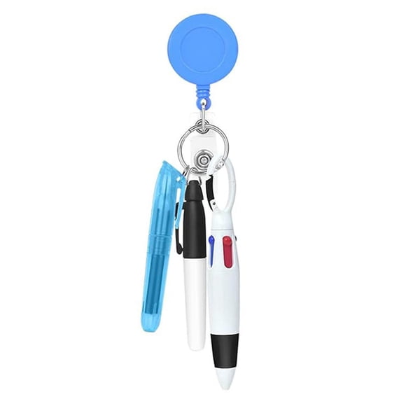 Shuttle Pen Suministros De Oficina Regalo Compacto Enfermera Retráctil Titular De La Insignia Azul