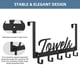 thumbnail image 3 of Toallero Azmoncy con 5 ganchos para puertas, color negro, 3 of 7