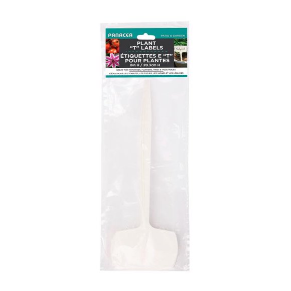 Plant Label Panacea, 20 cm, plástico blanco, 8 pulgadas