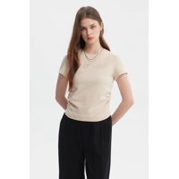 Fashionspark - Polera Mujer Ajustado Beige Oscuro