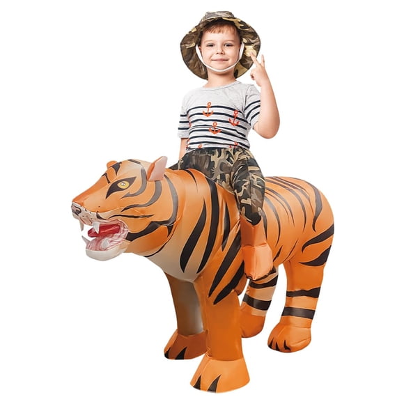 Disfraz inflable de tigre GOOSH para niños, Halloween, 120 cm