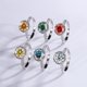 thumbnail image 3 of Anillos de Compromiso de Moissanita de 2 Quilates para Mujer Color D Claridad VVS1 Anillos de Diamante Anillos de Plata Esterlina S925 Regalos Anillos de Boda de Moissanita con Certificado, 3 of 8