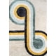 thumbnail image 1 of Alfombra Novogratz Retro Collection Bullseye Shag, azul, 60 x 90 cm, 1 of 6