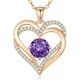 thumbnail image 1 of Collar HESHPAWS Love Pendant con Piedra de Nacimiento Zirconia, 1 of 3