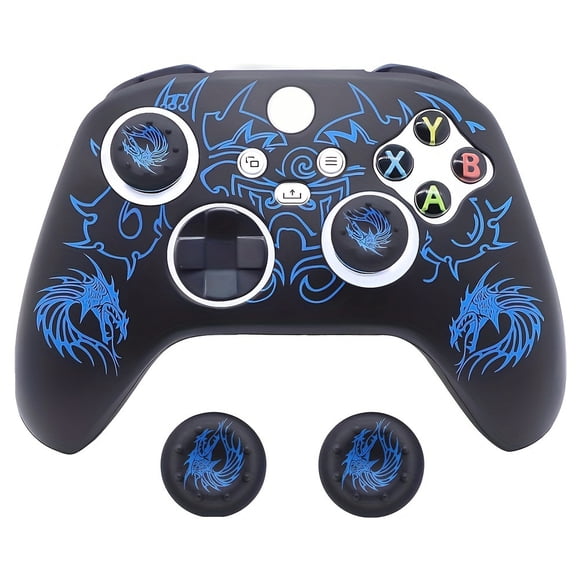 Funda de Silicona Compatible con Controladores de Xbox Series X/S, Recubierta de Tacto Suave con Tapones para Joystick