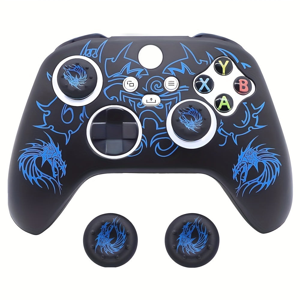 Genérico - Funda De Silicona Compatible Con Controladores De Xbox Series X/s, Recubierta De Tacto Suave Con Tapones Para Joystick